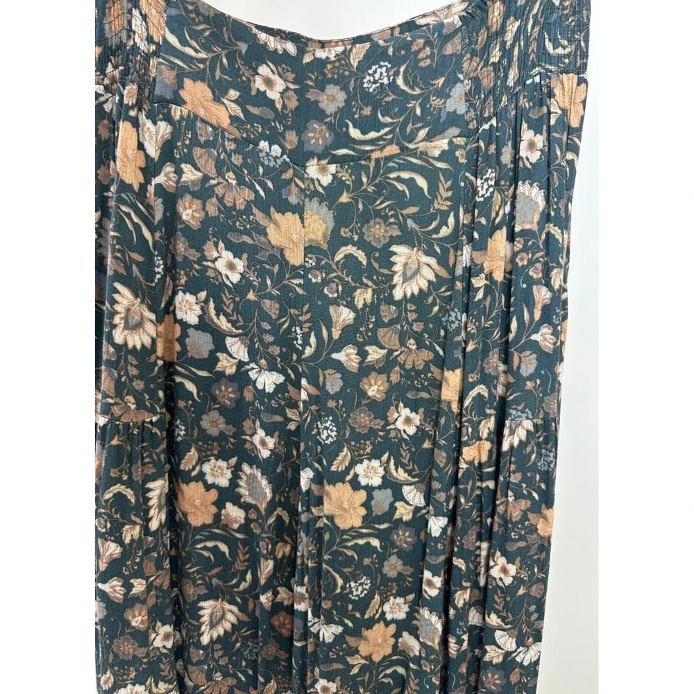 Easel Wide Leg Ruffle Pull On Elastic Waist Pant Floral Small Boho Beachy Resort - Picture 9 of 16